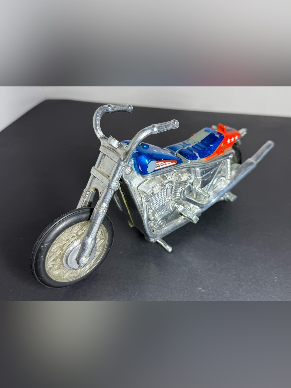 Vintage 1972 Evel Knievel Stunt Cycle Toy Motorcycle Ideal Toy Co Classic